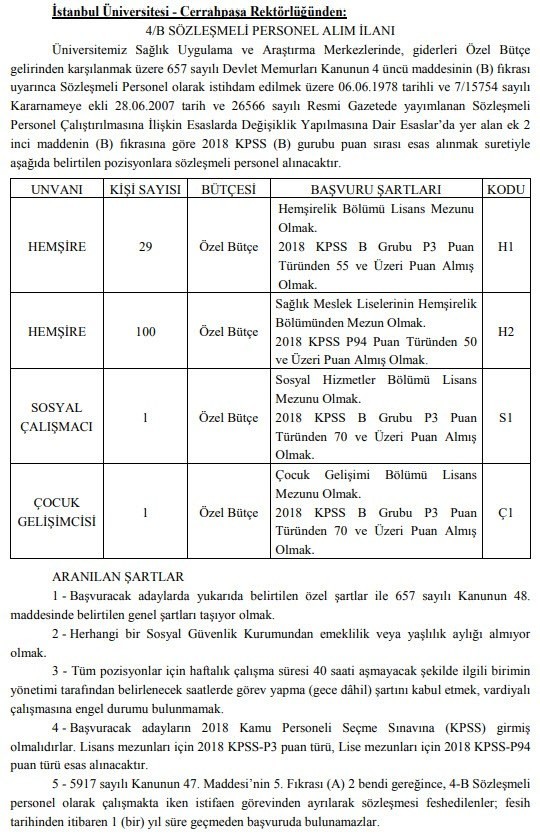 2019 yılında hangi kadrolara kaç memur alınacak?