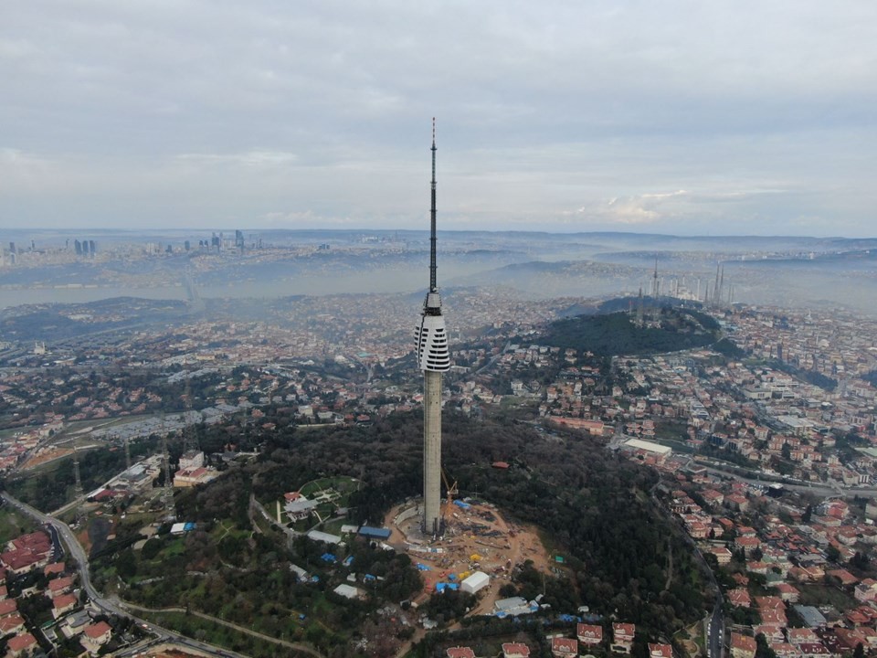 Çamlıca Kulesi'nde 10 kat tamamlandı