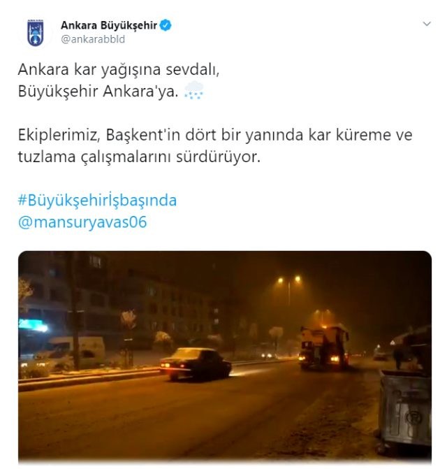 Ankara beyaza büründü