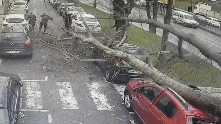 İstanbul’da fırtına: Beydiklizü’nde çatı uçtu, Şişli’de ağaç devrildi