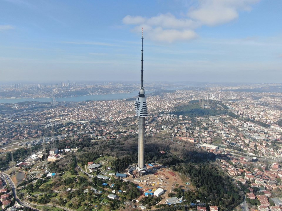 Çamlıca televizyon kulesinde yeni 5 kat yolda