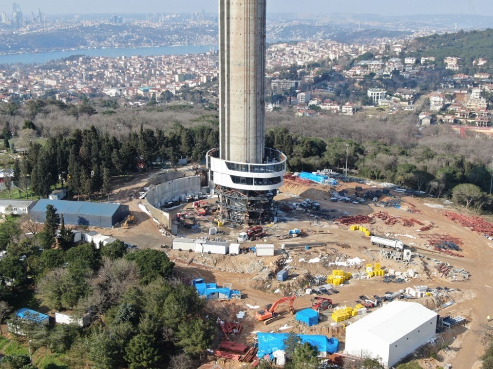 Çamlıca televizyon kulesinde yeni 5 kat yolda