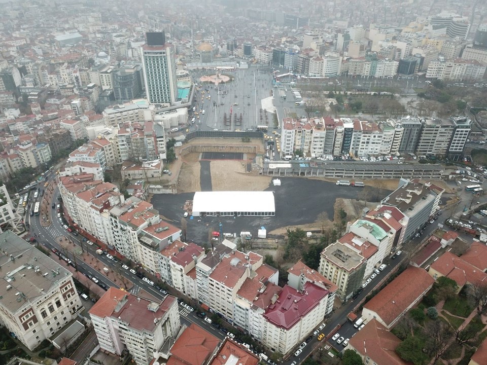 Yeni AKM projesi havadan görüntülendi