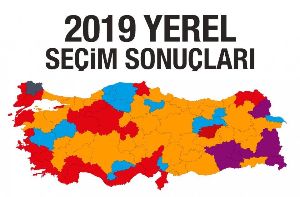 İl il 2019 yerel seçim sonuçları