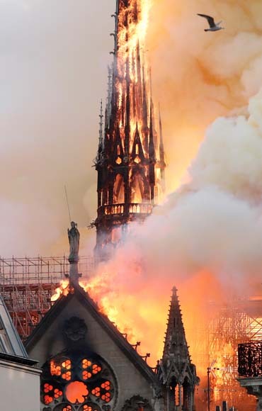 Dünya şokta! Tarihi Notre Dame Katedrali kül oldu