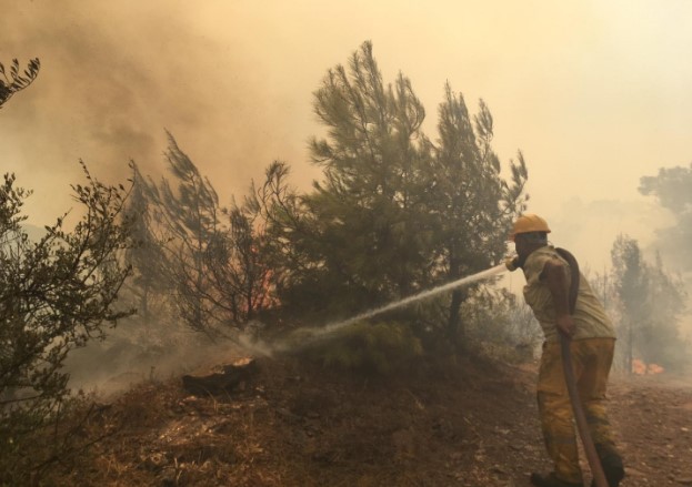 Bodrum'da korkutan yangın