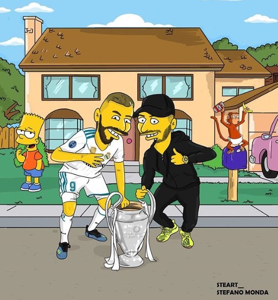 Ünlü futbolcular Simpsons karakterine dönüştü