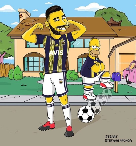 Ünlü futbolcular Simpsons karakterine dönüştü