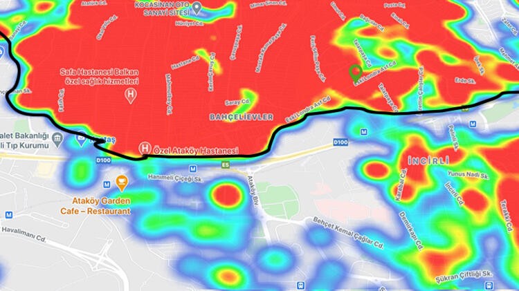 İstanbul'da inanılmaz görüntü! Bir cadde ayırıyor...