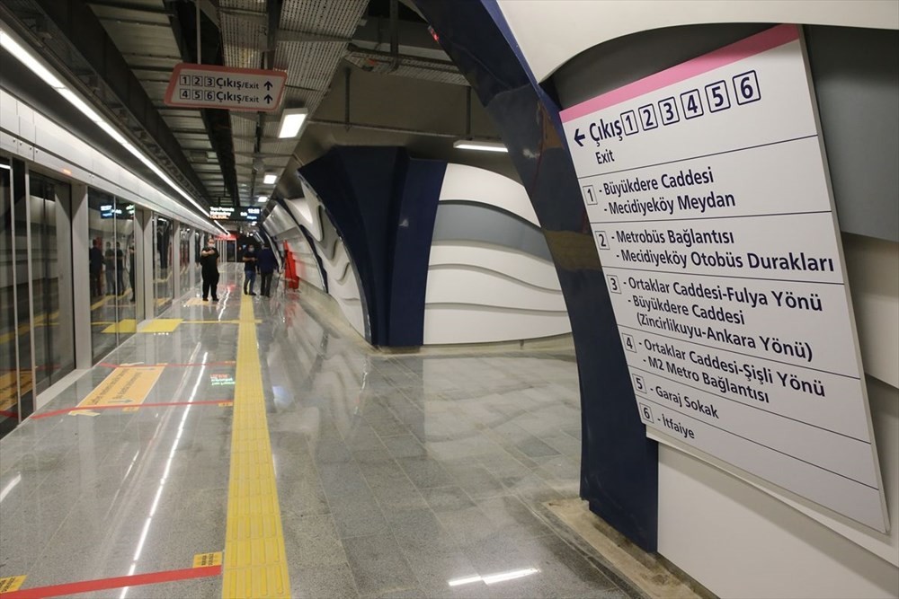 Mecidiyeköy-Mahmutbey Metrosunda seferler başladı