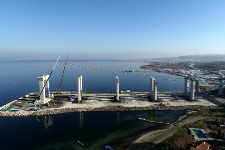 Çanakkale Köprüsünde kedi yolu yapımına başlandı