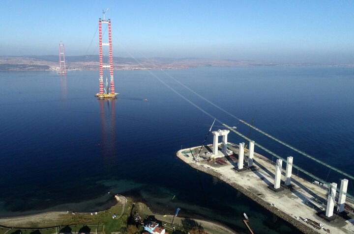 Çanakkale Köprüsünde kedi yolu yapımına başlandı