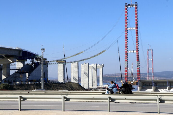 Çanakkale Köprüsünde kedi yolu yapımına başlandı