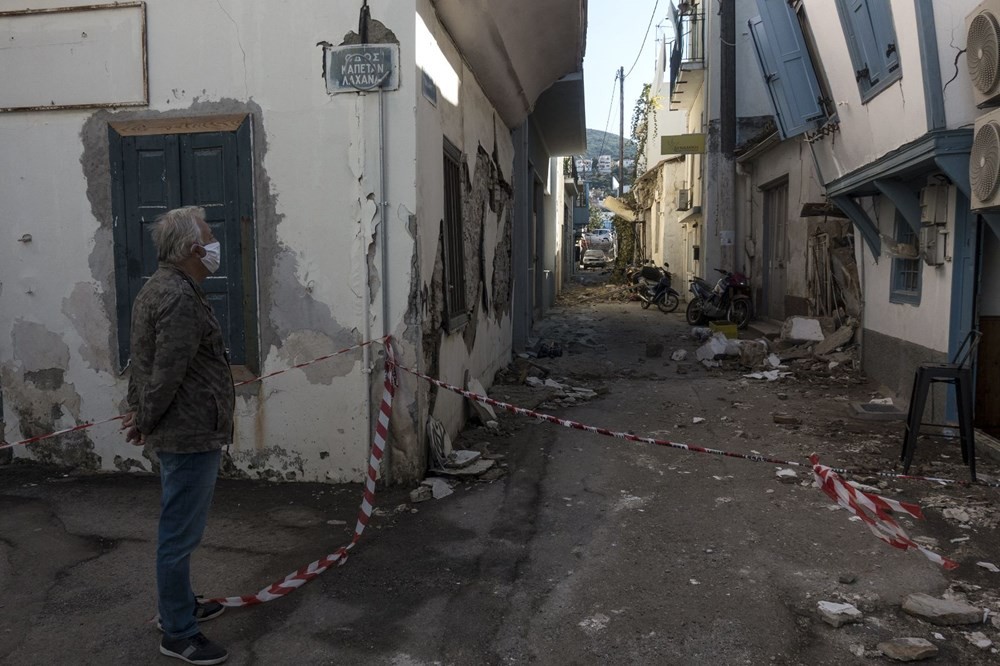 Yunan adasında deprem yıkımının boyutu ortaya çıktı