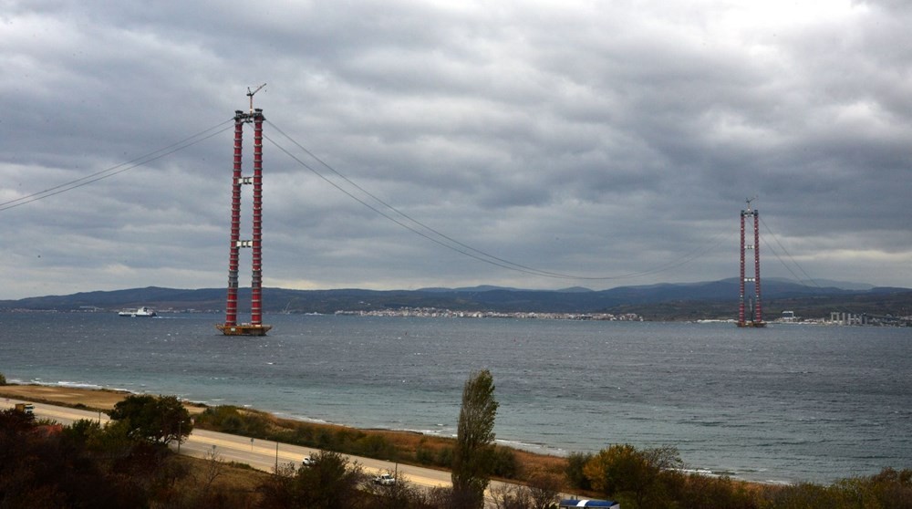 Simgelerin Köprüsünün ilk tabliyesi Çanakkale'ye ulaştı