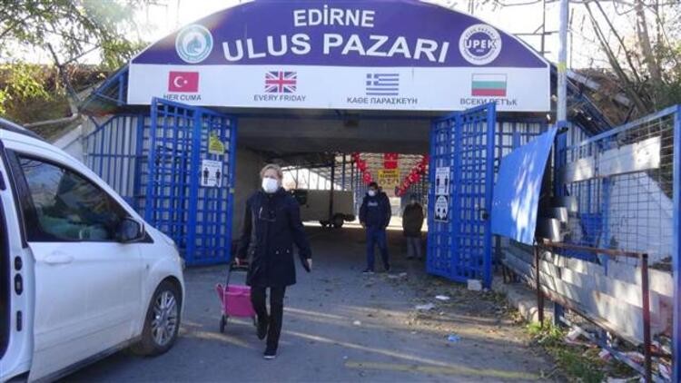 Edirne'nin meşhur Ulus Pazarı kapandı, Bulgar turistler geri döndü