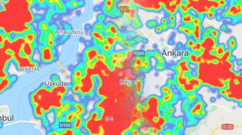 Korona virüs haritasında mavi bölge uyarısı