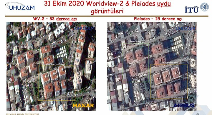 İzmir depreminin yol açtığı yıkım uzaydan görüntülendi