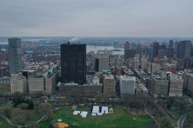 Central Park'a sahra hastanesi kuruldu