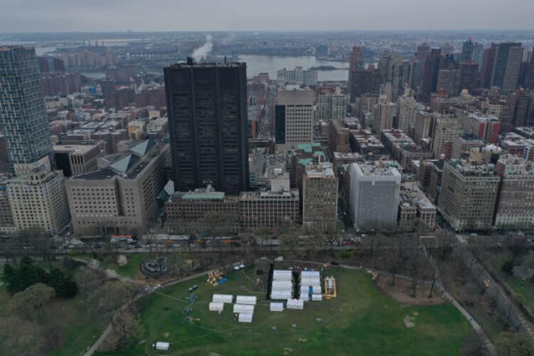 Central Park'a sahra hastanesi kuruldu