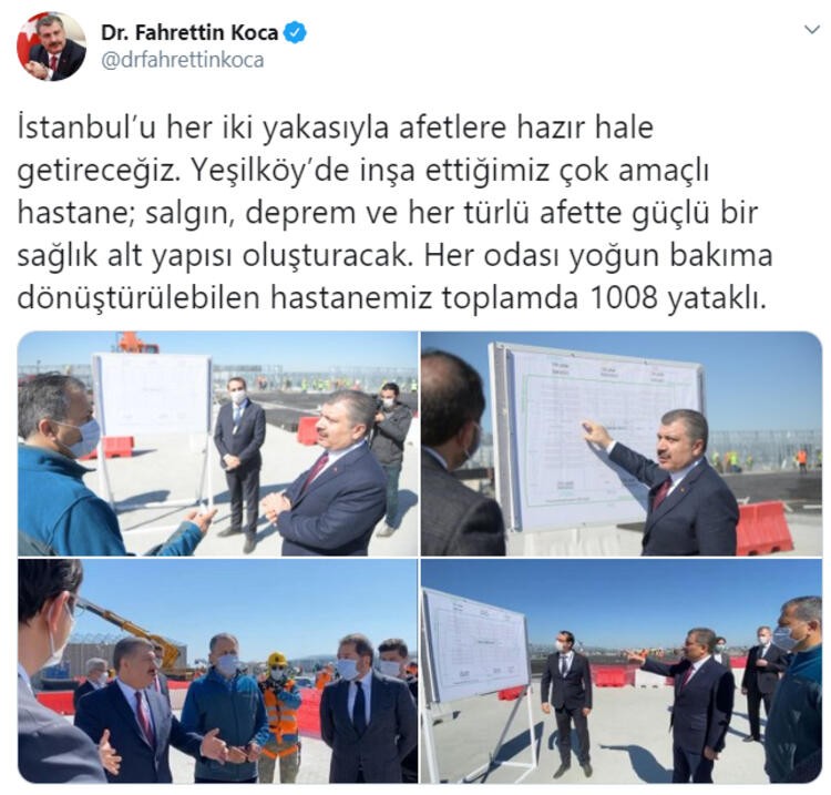 Bakan Koca'dan pandemi hastanelerine inceleme