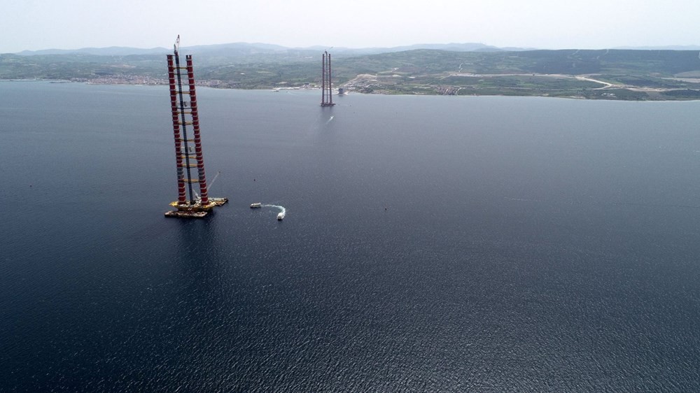 1915 Çanakkale Köprüsü ayaklarına son bloklar konuyor