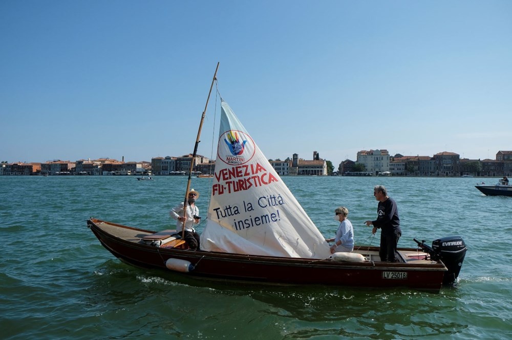 Venedik'te turist istemiyoruz protestosu