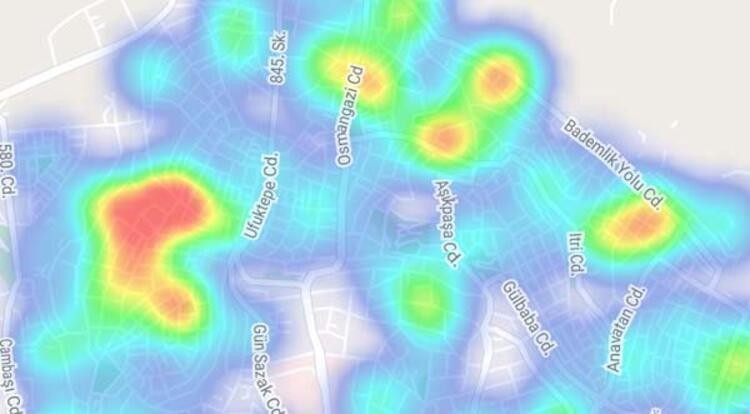 İşte ilçe ilçe korona virüs haritası