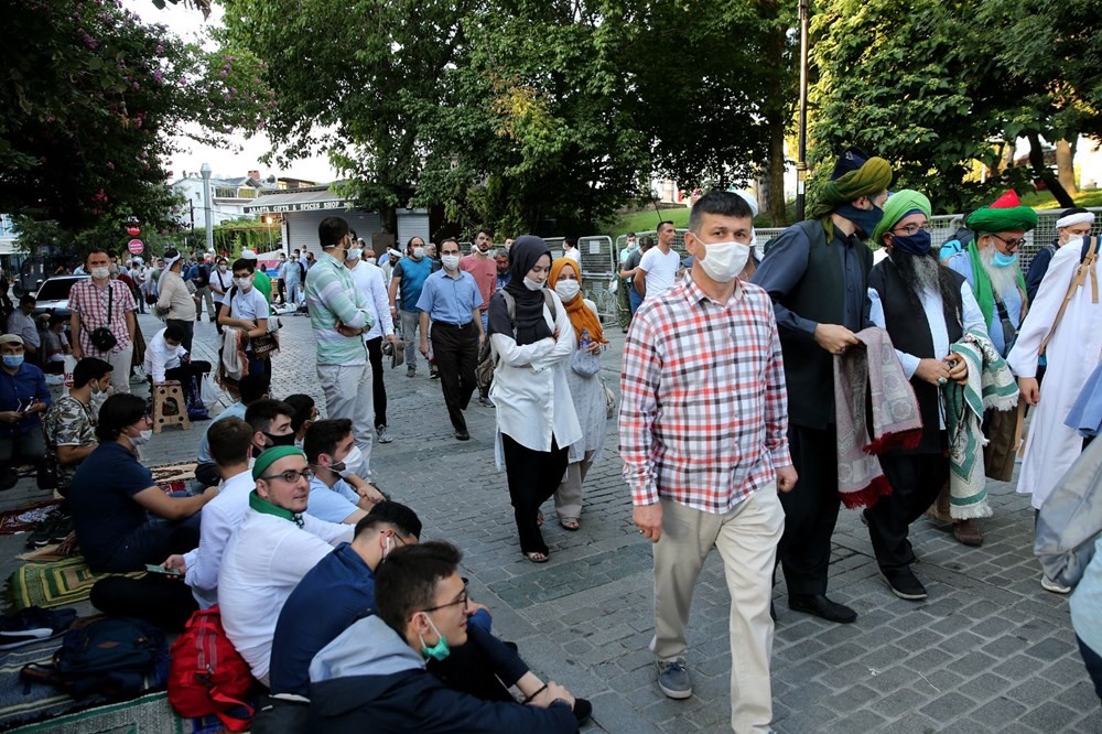 Tarihi gün, Ayasofya'ya akın ettiler! İşte fotoğraflar