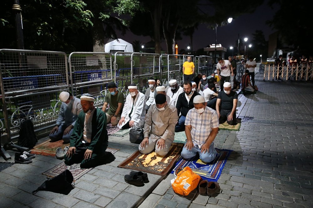 Tarihi gün, Ayasofya'ya akın ettiler! İşte fotoğraflar