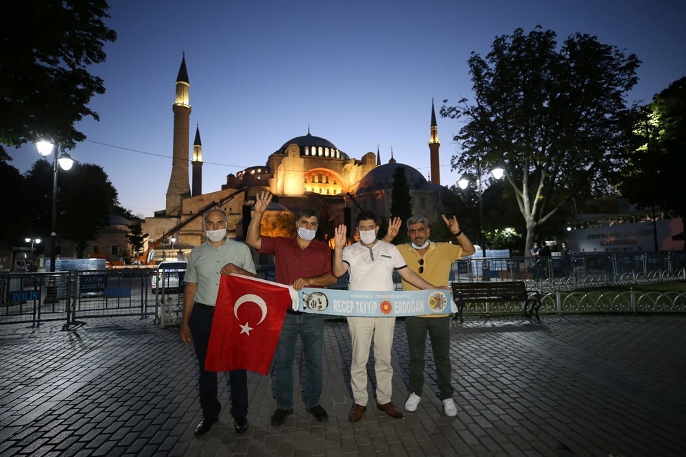 Tarihi gün, Ayasofya'ya akın ettiler! İşte fotoğraflar