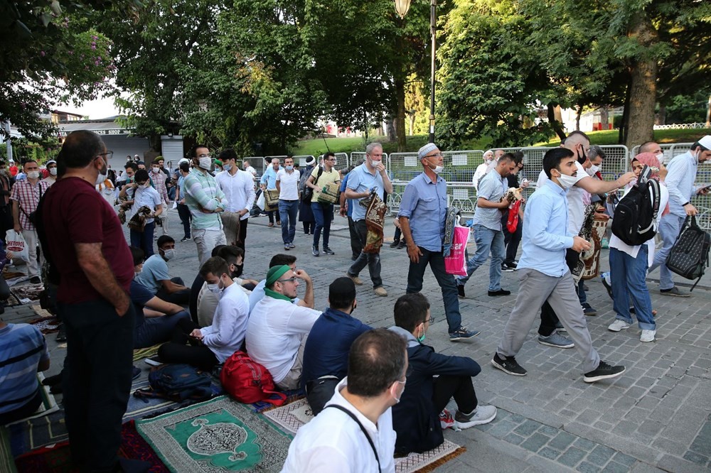 Tarihi gün, Ayasofya'ya akın ettiler! İşte fotoğraflar