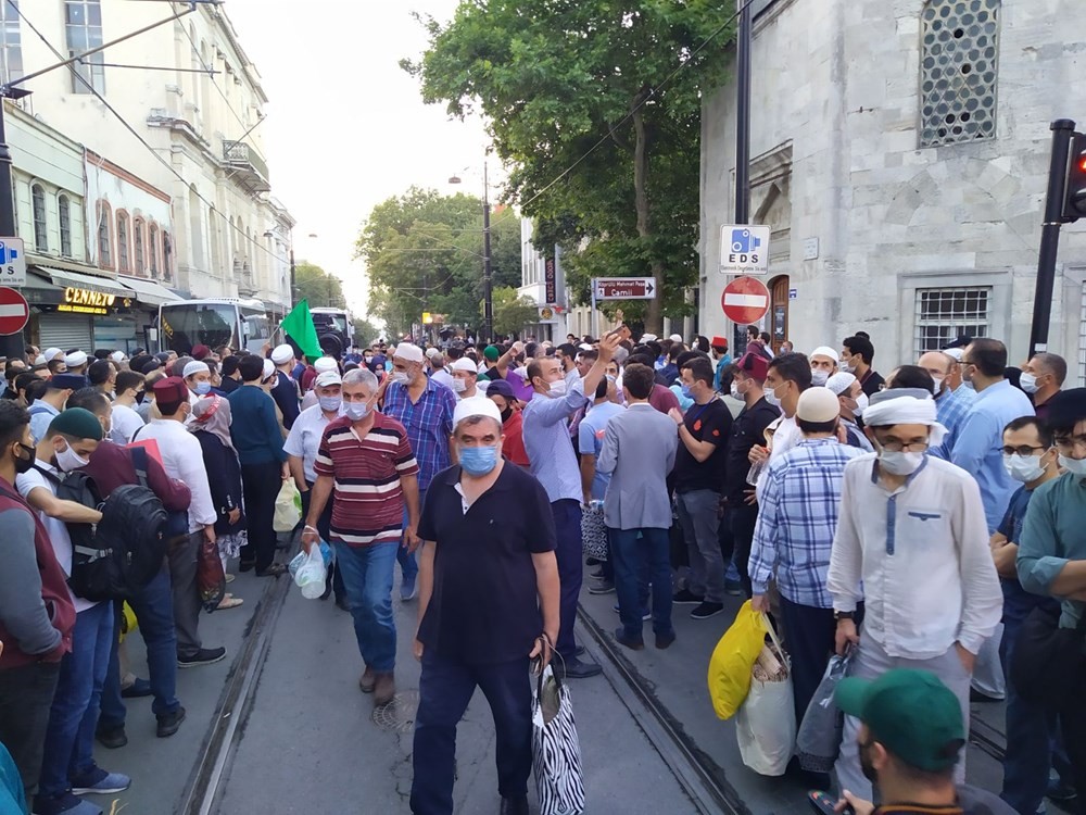 Tarihi gün, Ayasofya'ya akın ettiler! İşte fotoğraflar