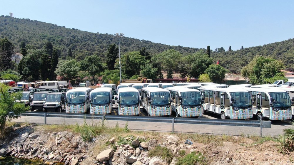 Büyükada'da elektrikli araçların test sürüşü yapıldı