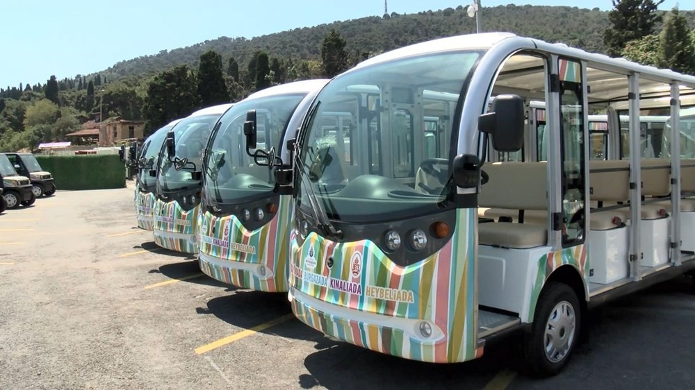 Büyükada'da elektrikli araçların test sürüşü yapıldı