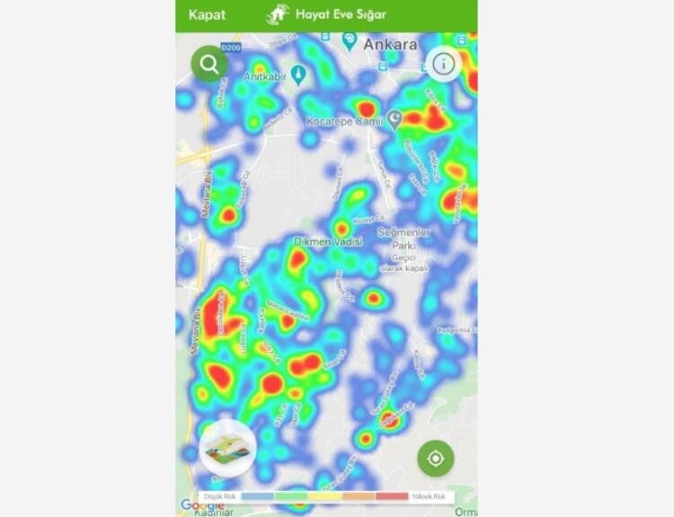 Ankara'da korona virüs haritası! İşte ilçe ilçe son durum