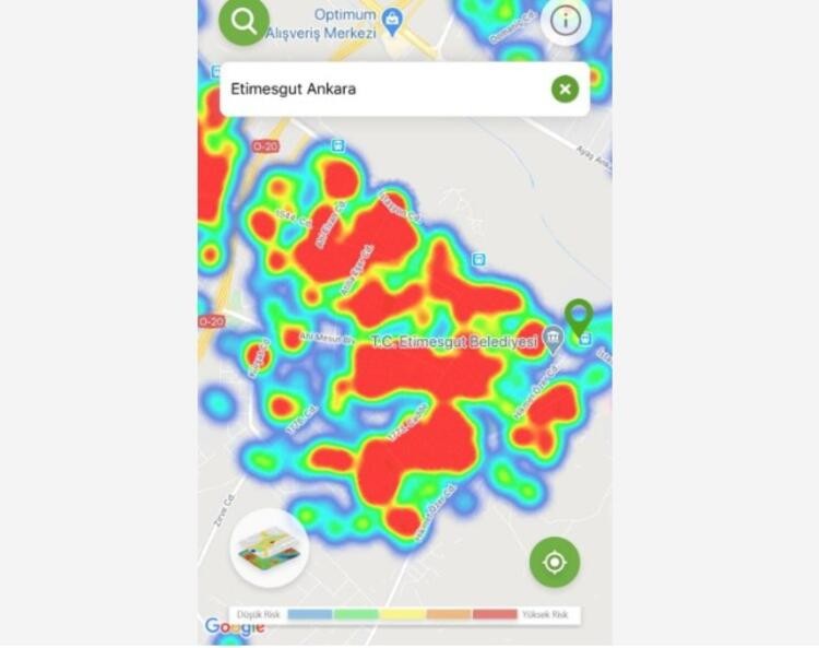Ankara'da korona virüs haritası! İşte ilçe ilçe son durum