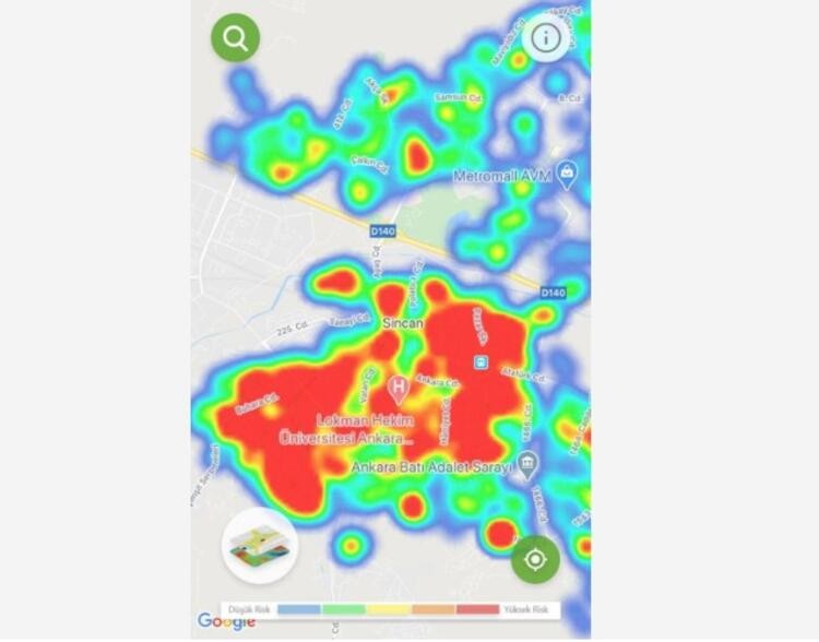 Ankara'da korona virüs haritası! İşte ilçe ilçe son durum