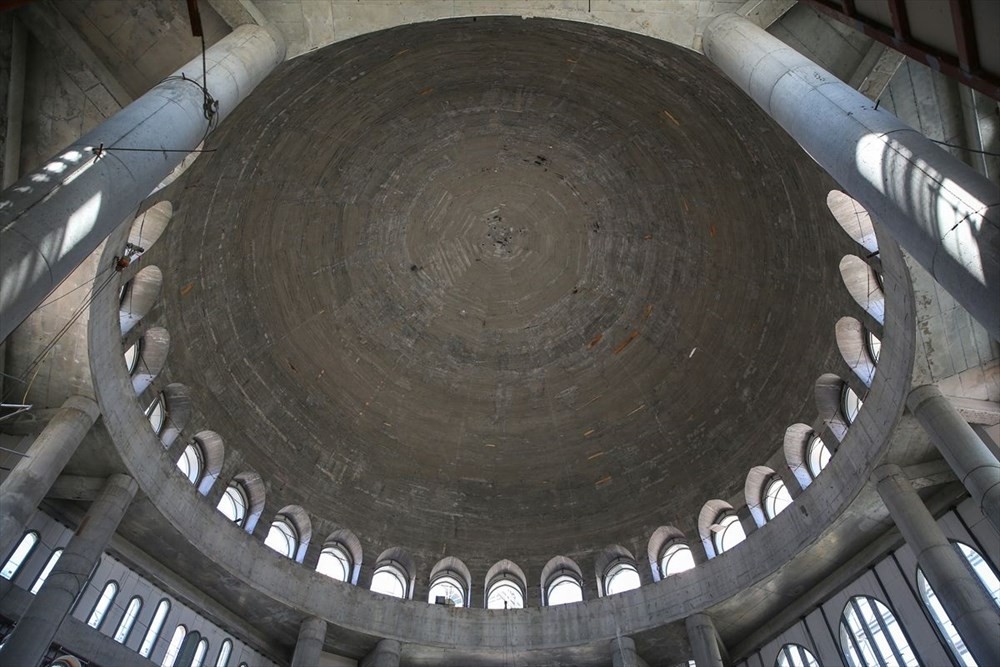 Taksim Camii'nde sona doğru! Yüzde 65'i tamamlandı