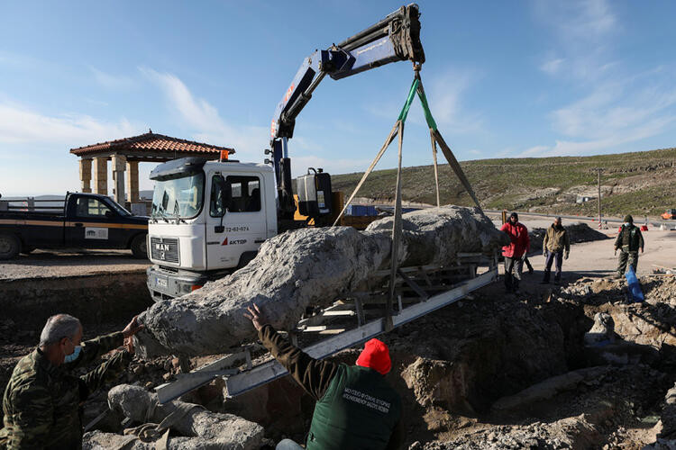 Midilli'de ortaya çıkarıldı! Uzunluğu 19 metre...