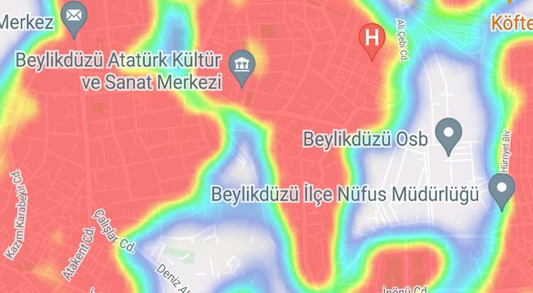 İstanbul, i̇lçe i̇lçe vi̇rüs hari̇tasi