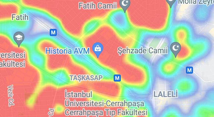 İstanbul, i̇lçe i̇lçe vi̇rüs hari̇tasi