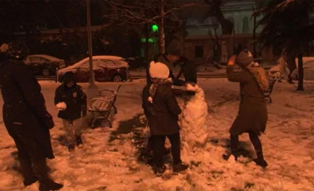 İstanbul'dan kar manzaraları