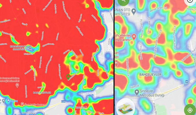 İstanbul koronavirüs haritası güncellendi