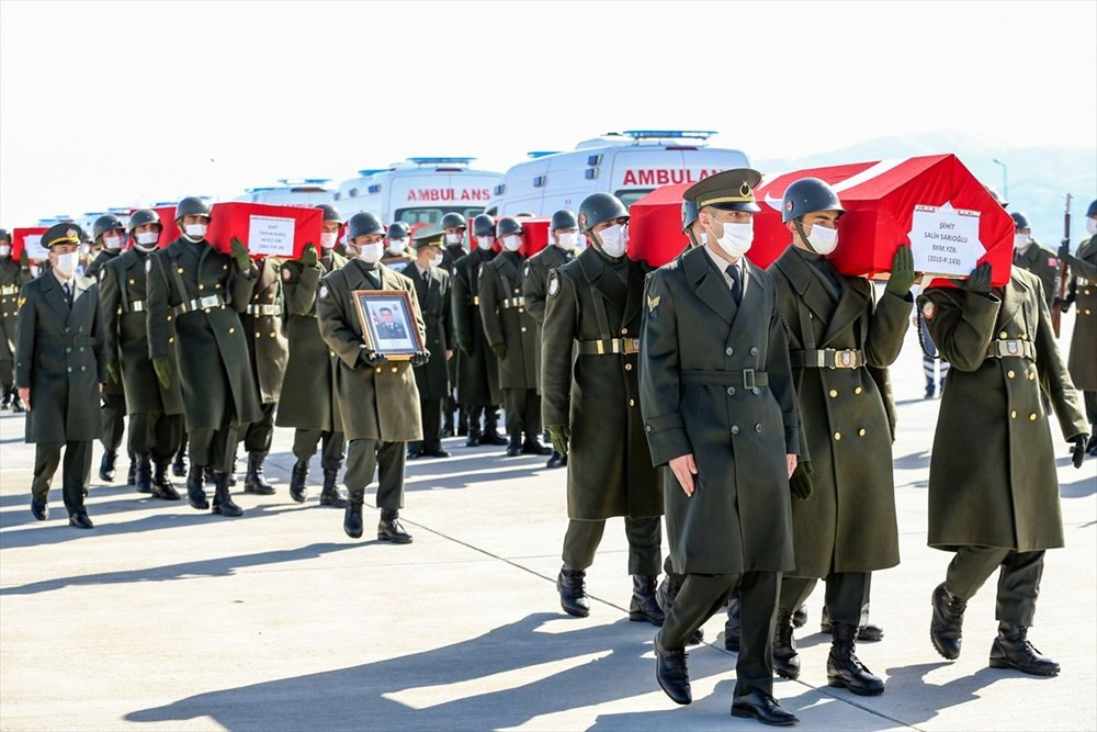 11 şehit Elazığ'dan törenle uğurlandı