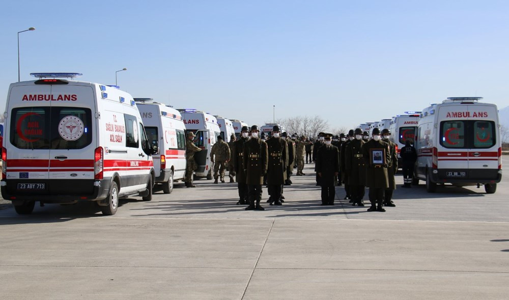 11 şehit Elazığ'dan törenle uğurlandı