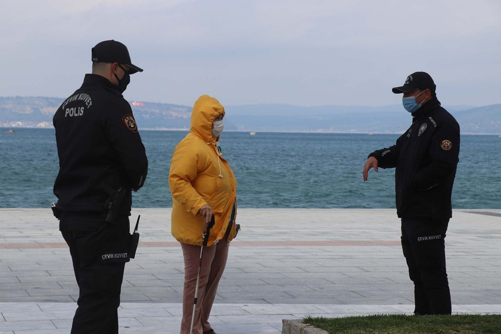 Çanakkale'de sahil ve parklar halka kapatıldı