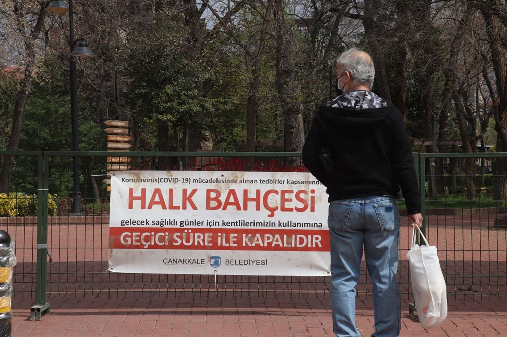 Çanakkale'de sahil ve parklar halka kapatıldı