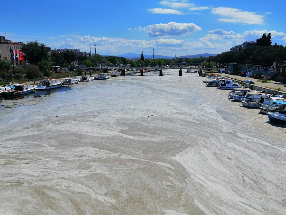 Çanakkale Boğazı'ndan sonra Sarıçay da müsilaj ile kaplandı