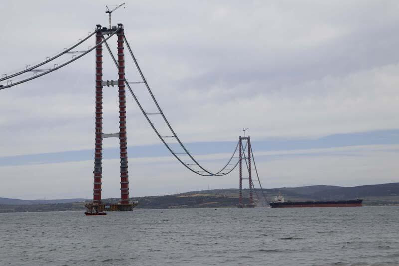 1915 Çanakkale Köprüsü’nün ana halatların montajı tamamlandı